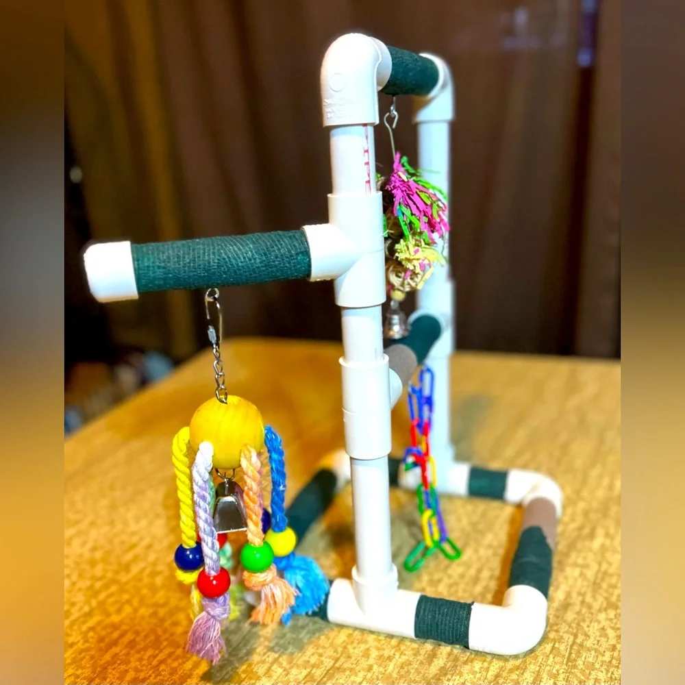 Handmade Bird Perch/Play gym